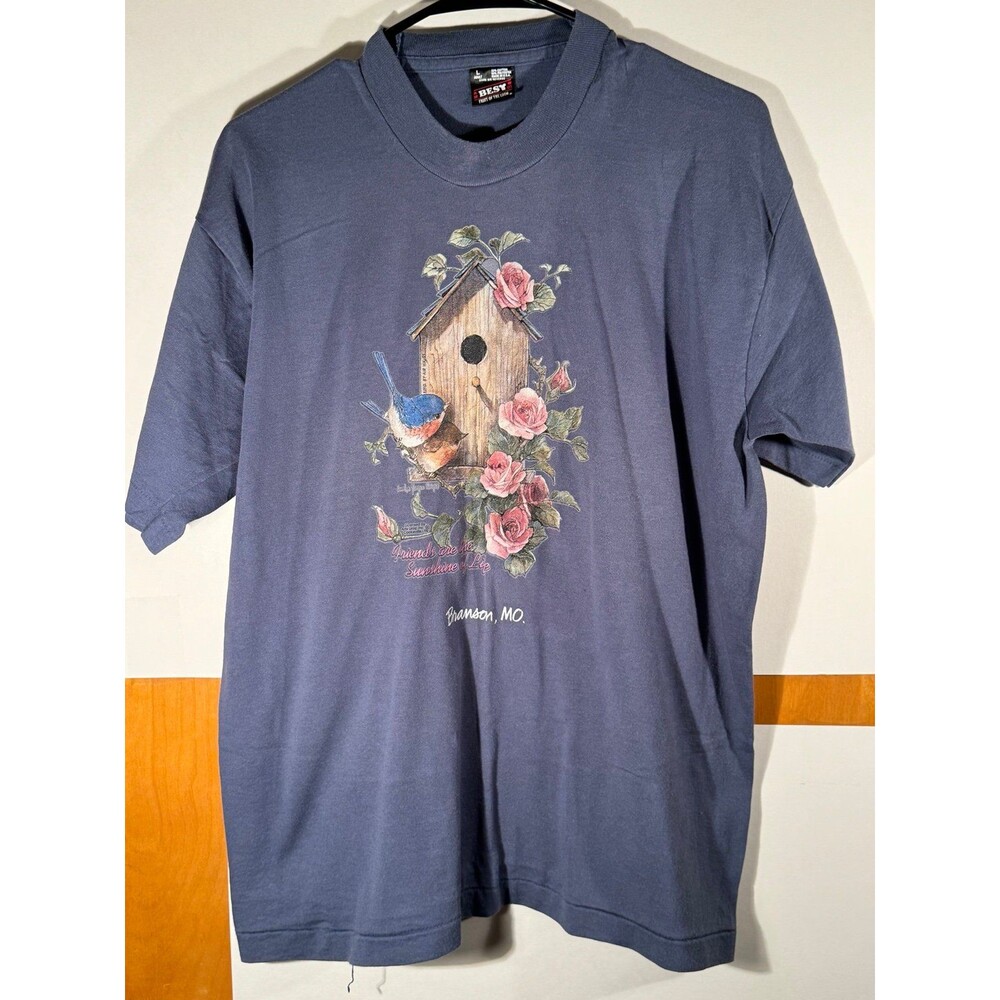 Vintage Branson Missouri Friends Are Sunshine Of Life Birdhouse Shirt Large USA